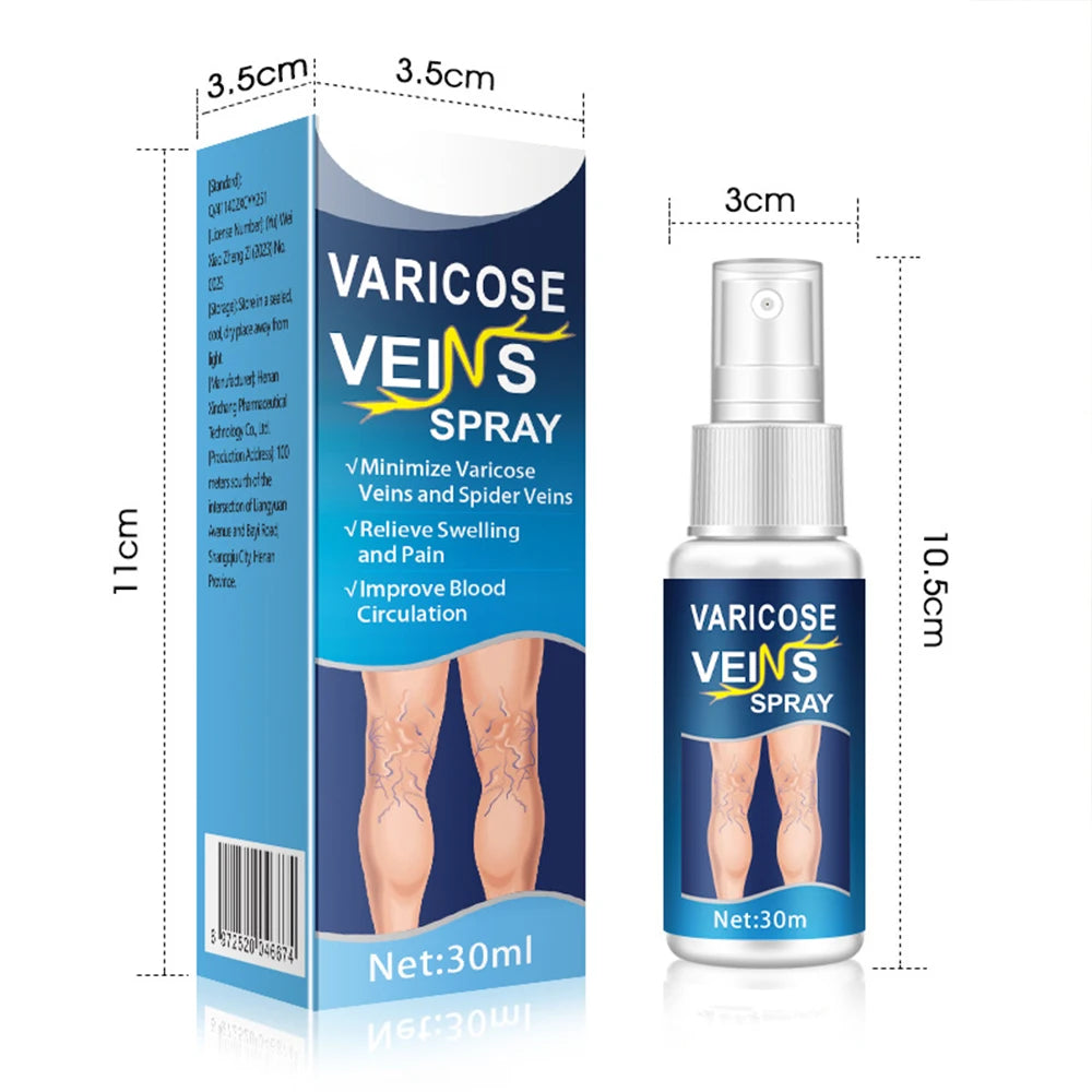 Natural Varicose Vein Relief Spray – 30ml Herbal Formula for Better Circulation & Comfort
